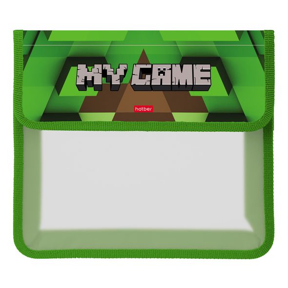 Папка для тетрадей Пластиковая А5ф Hatber 1 отделение на липучке- Pixels- , 